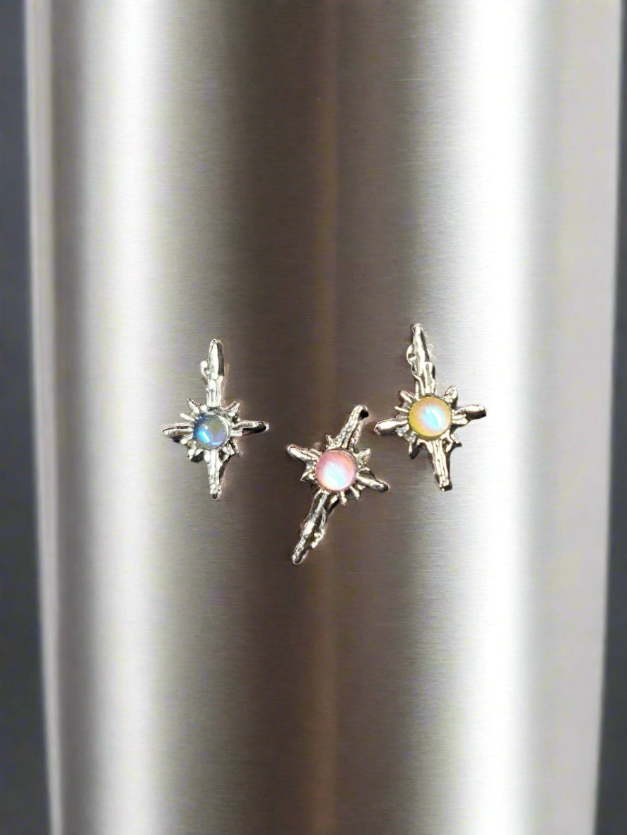 Jeweled Stars Alloy Tumbler Embellishment Nail Charm 10mm