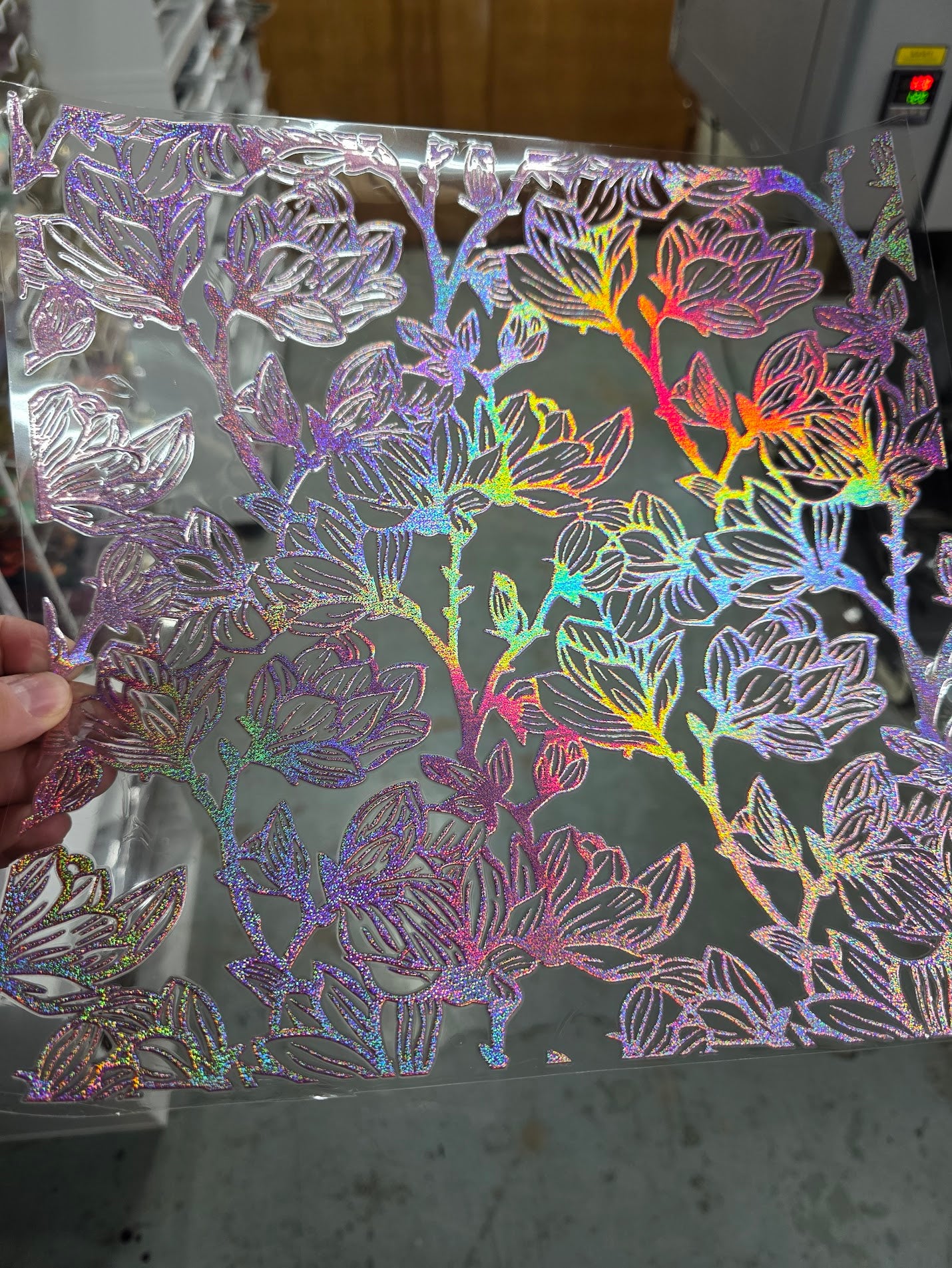 UVDTF Prism Rose Holographic Magnolias 11"x11"