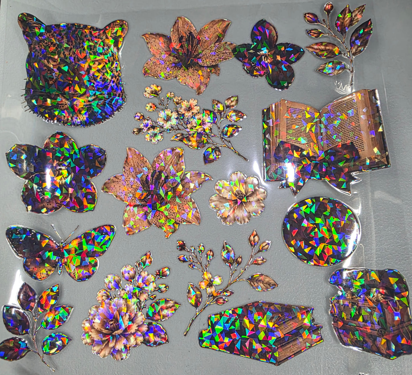 UVDTF Shattered Holographic Feral Elegance 11"x11"