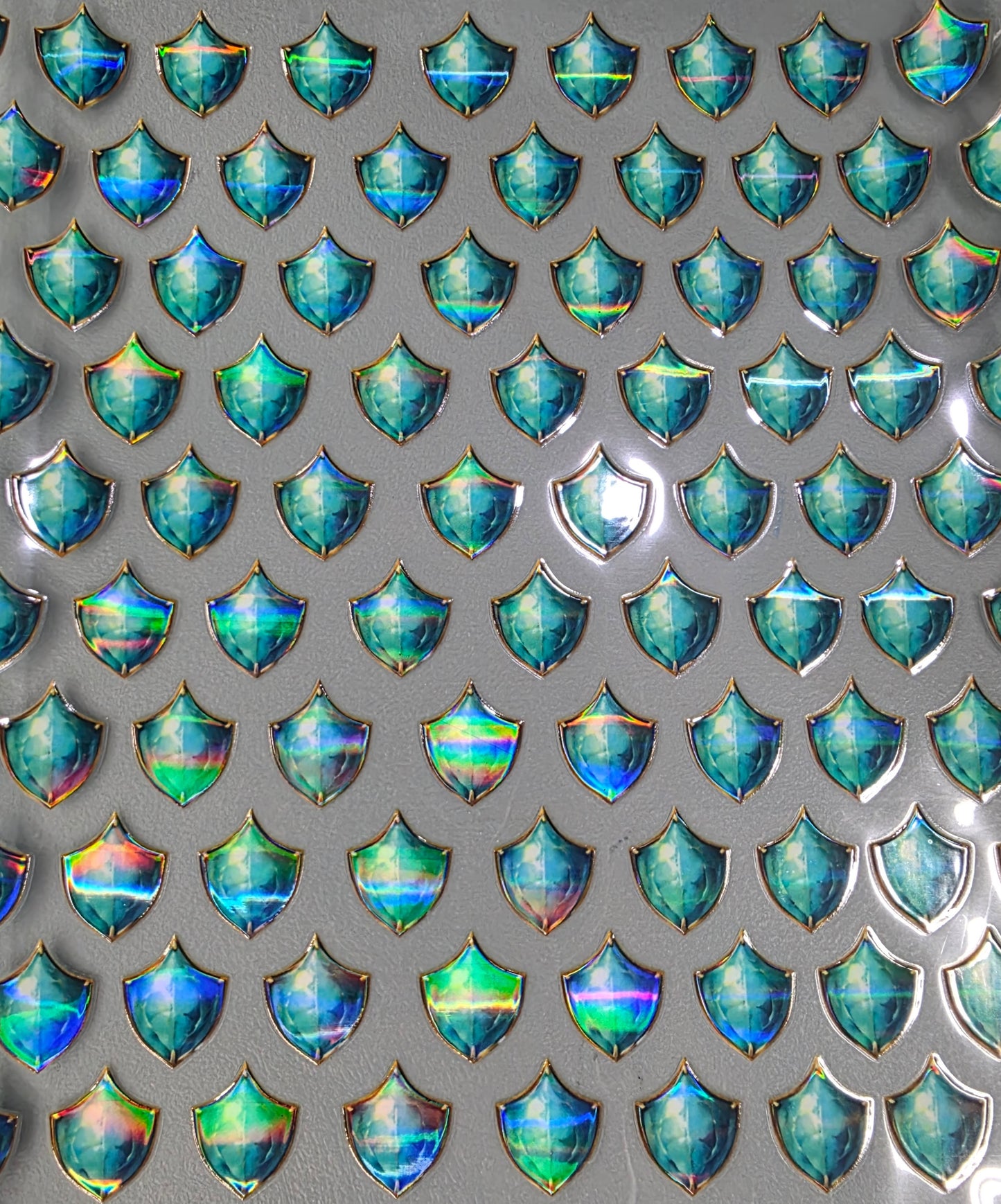 UVDTF Laser Holographic Turquoise Dragon Scales 11"x11"