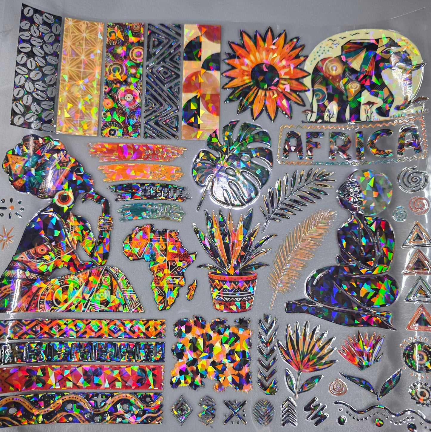 UVDTF Shattered Holographic Africa 11"x11"