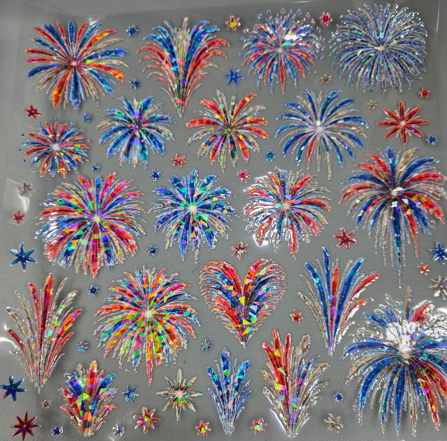UVDTF Shattered Holographic Fireworks 11"x11"