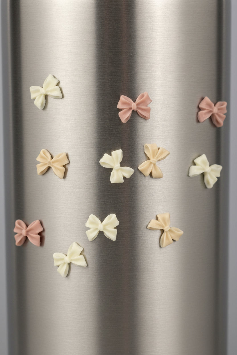 Small Neutral Bows Tumbler Embellishment Nail Charm 10mm