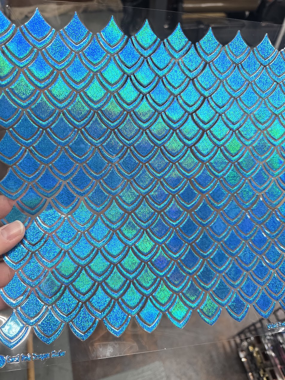 UVDTF Prism Blue Holographic Dragon Scales 11"x11"