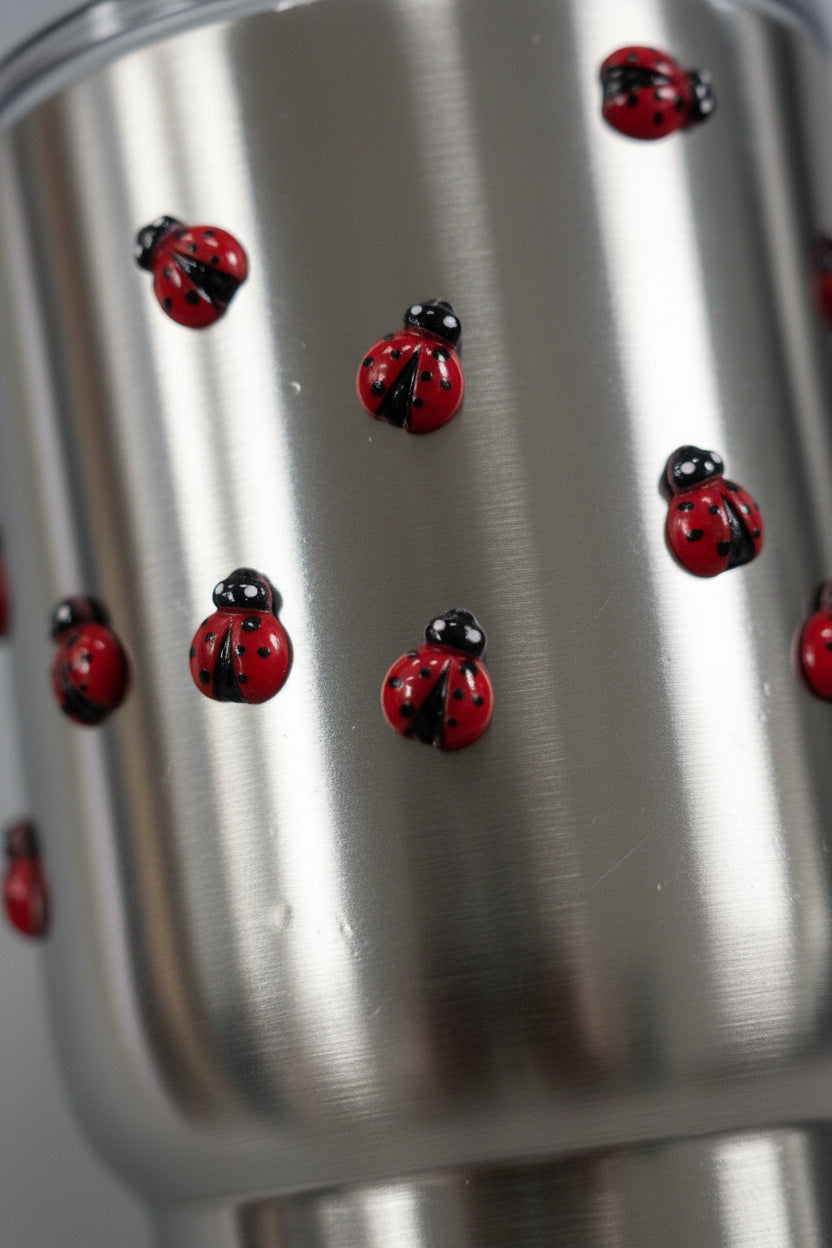 Lady Bug Tumbler Embellishment Nail Charm 1cm 10pc