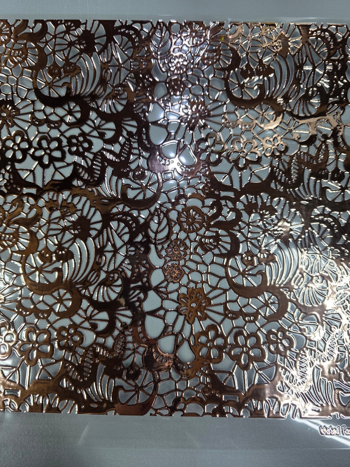 UVDTF Rose Gold Metallic Lace Samba 11"x11"