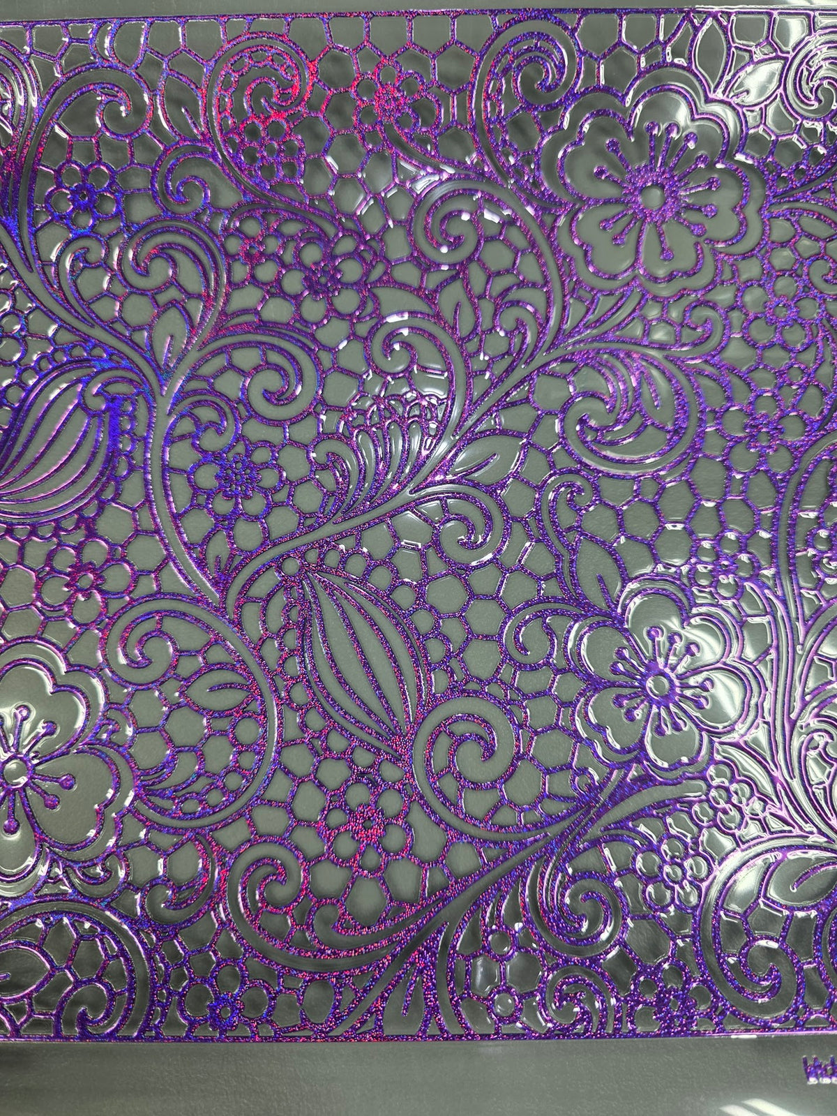UVDTF Prism Purple Holographic Petal Sonata Lace 11"x11"