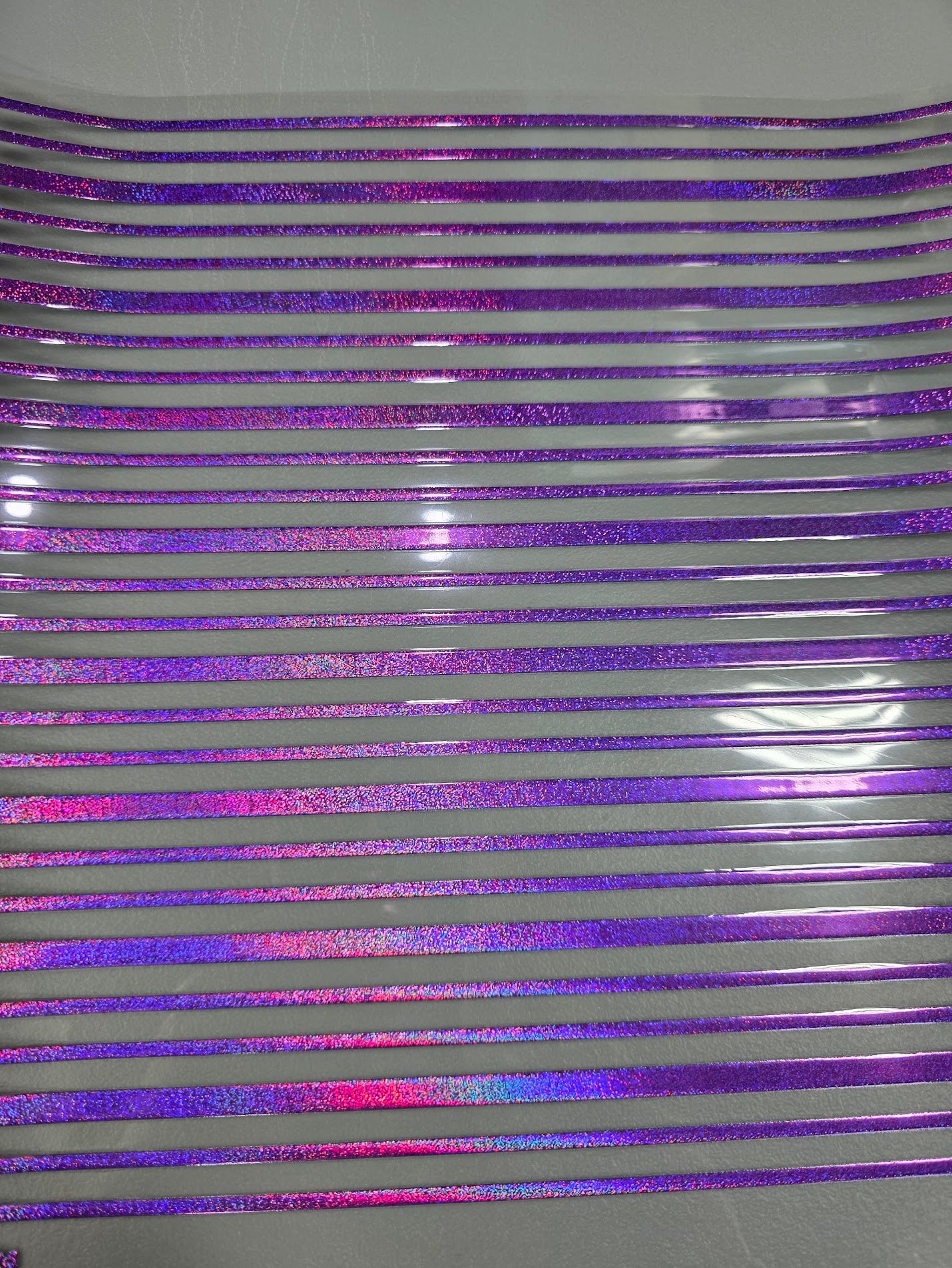 UVDTF Prism Purple Holographic Pin Stripes 11"x11"