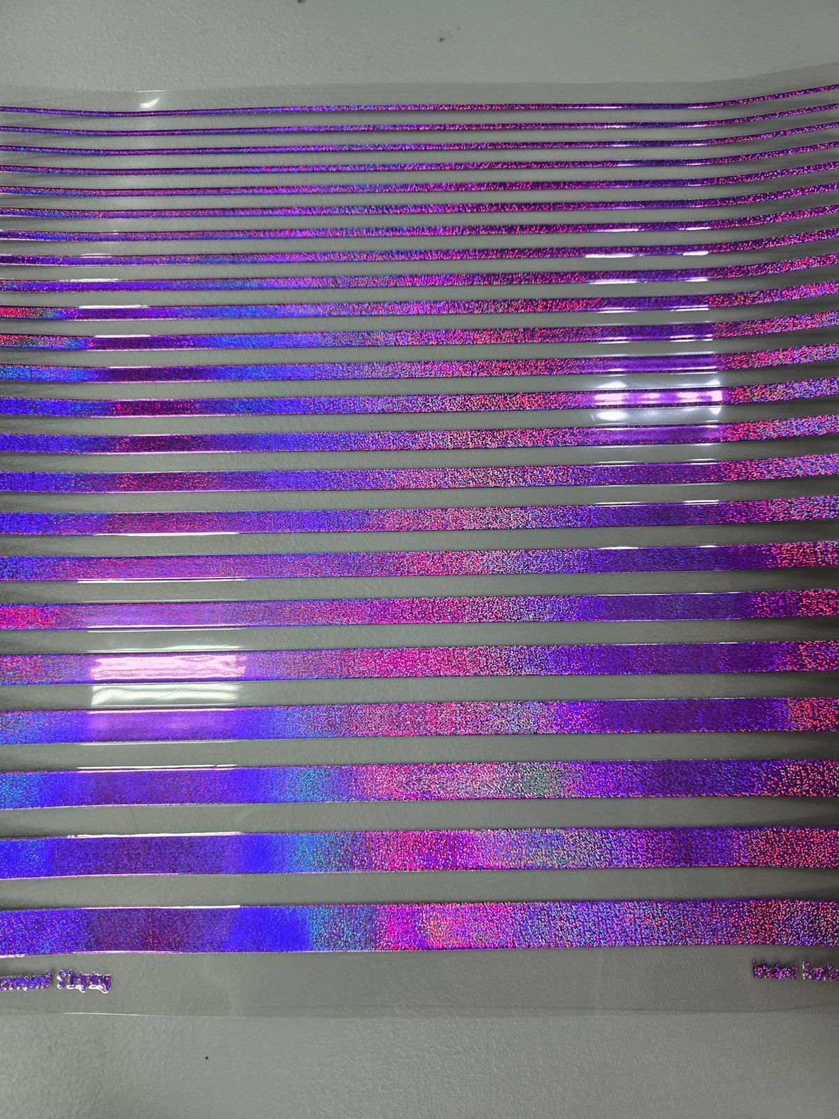 UVDTF Prism Purple Holographic Increment Striping 11"x11"