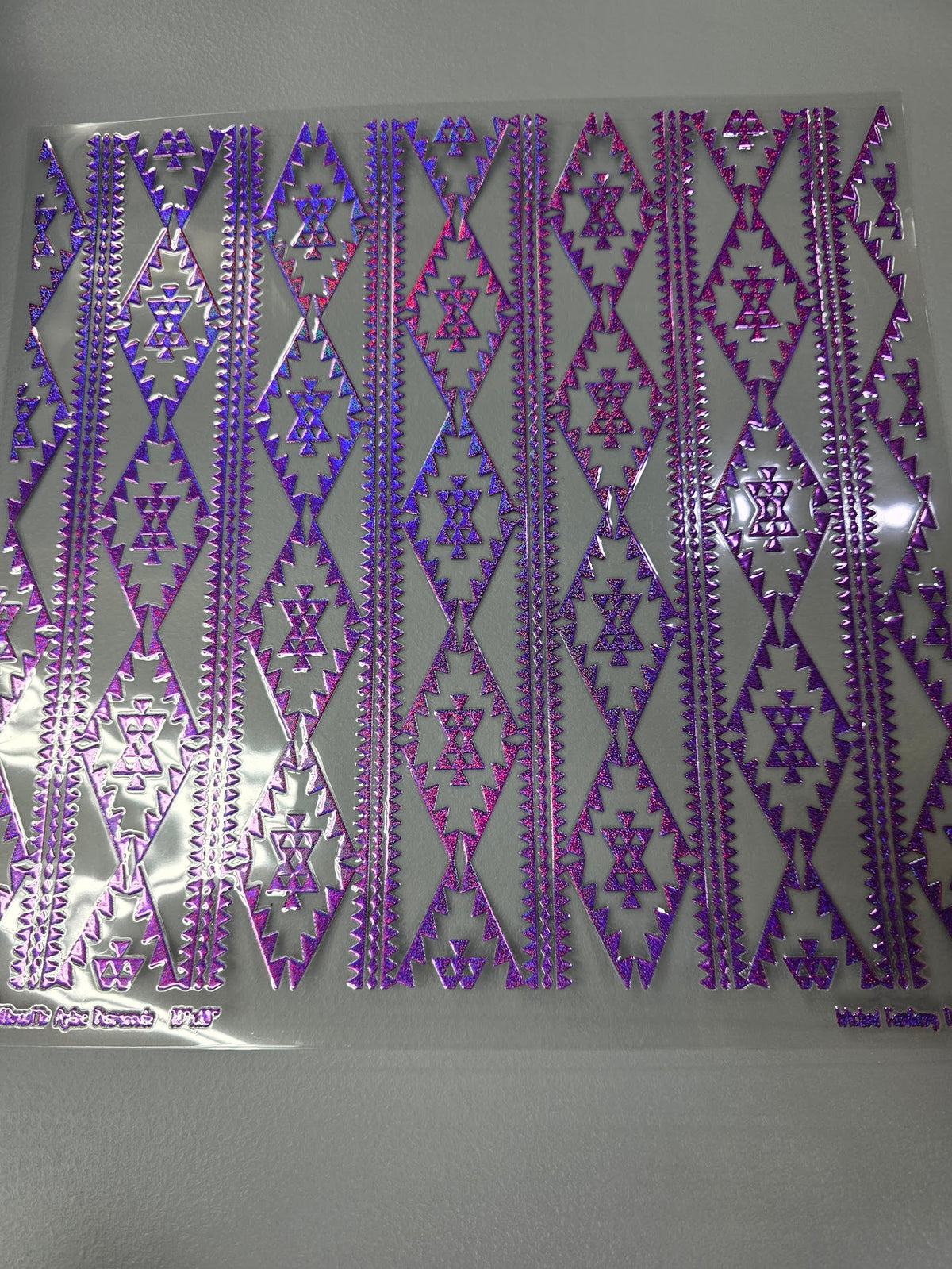 UVDTF Prism Purple Holographic Aztec Diamonds 11x11"