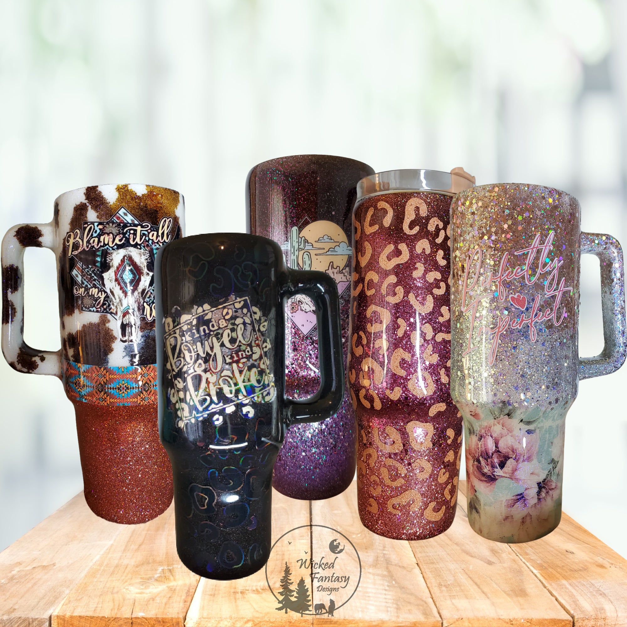 40oz. shimmer glitter Custom Personalized Tumbler – Designs By Janelle