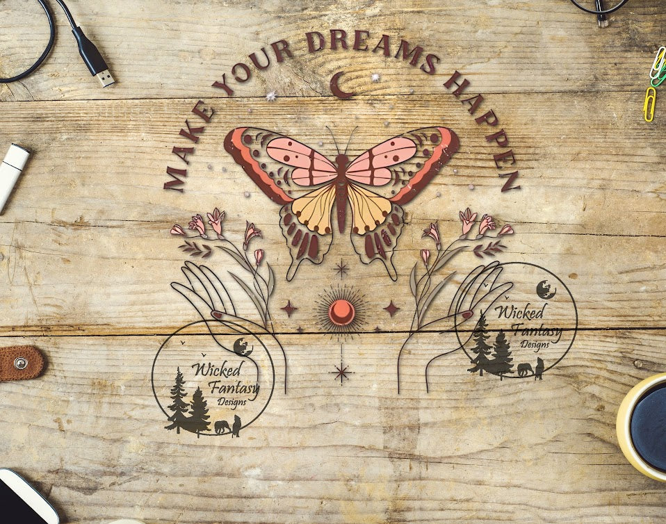 UVDTF Make Your Dreams Happen Butterfly 1pc