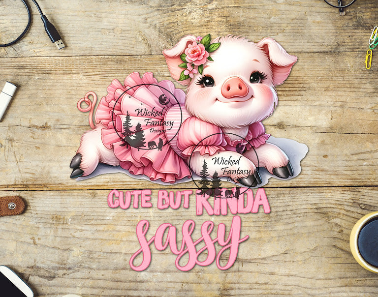 UVDTF Cute but Kinda Sassy Pig