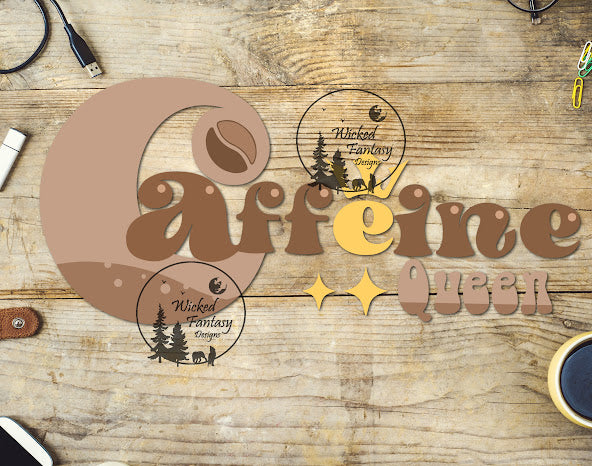 UVDTF Caffeine Queen Crown Stars Coffee Lover 1pc