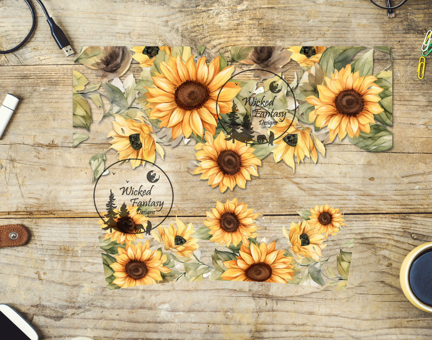 UVDTF Sunflower Element 16oz 40oz Tumbler Wrap