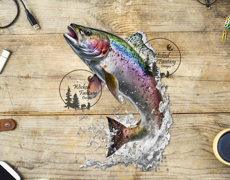 UVDTF Rainbow Trout Out of Water