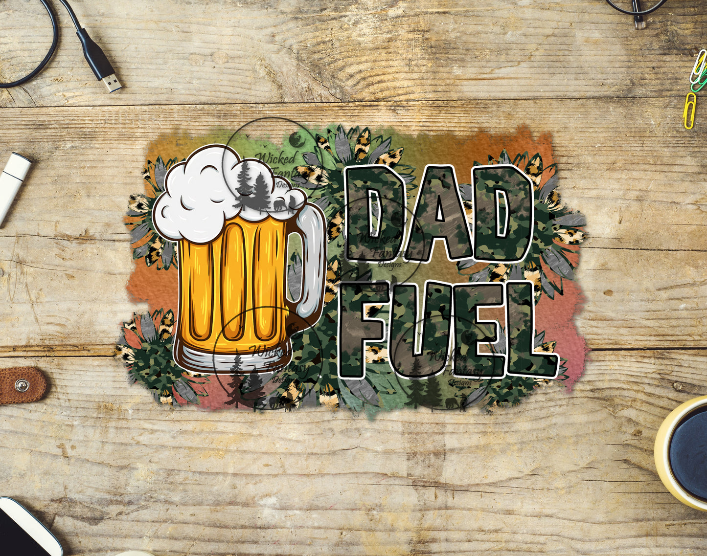 UVDTF Dad Fuel Beer Sarcastic Funny