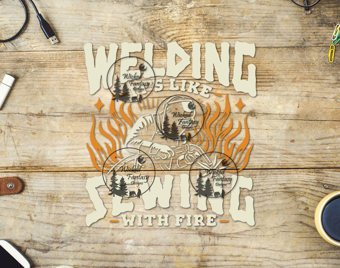 UVDTF Welding Like Sewing with Fire