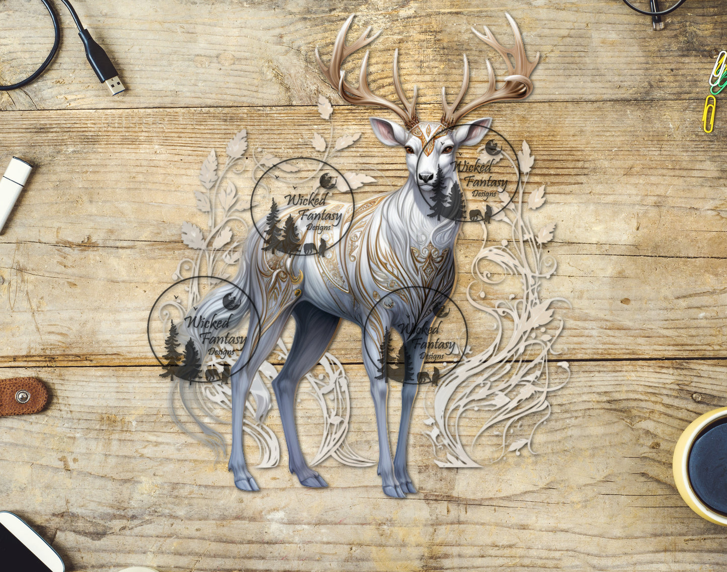 UVDTF Fantasy Elk Grey and Cream