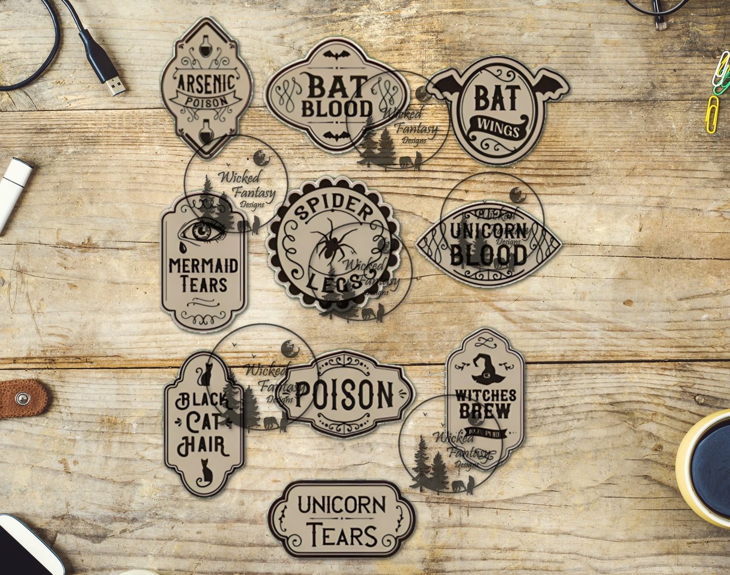 UVDTF Decal Faux Potion Labels