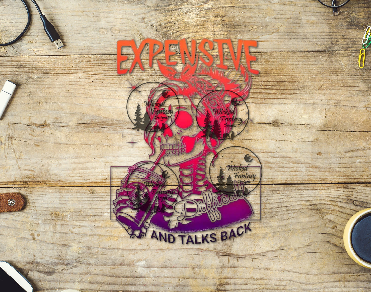 UVDTF Expensive Difficult and Talks Back Skeleton Coffee
