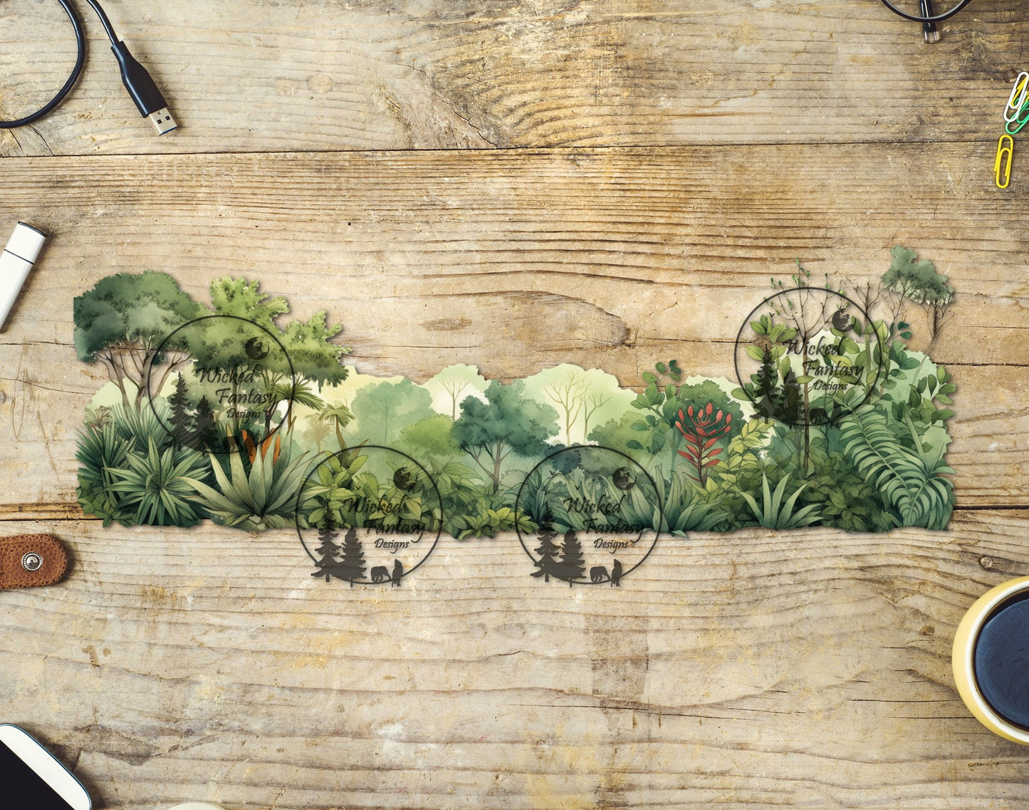 UVDTF Decal Tumbler Element Jungle Border
