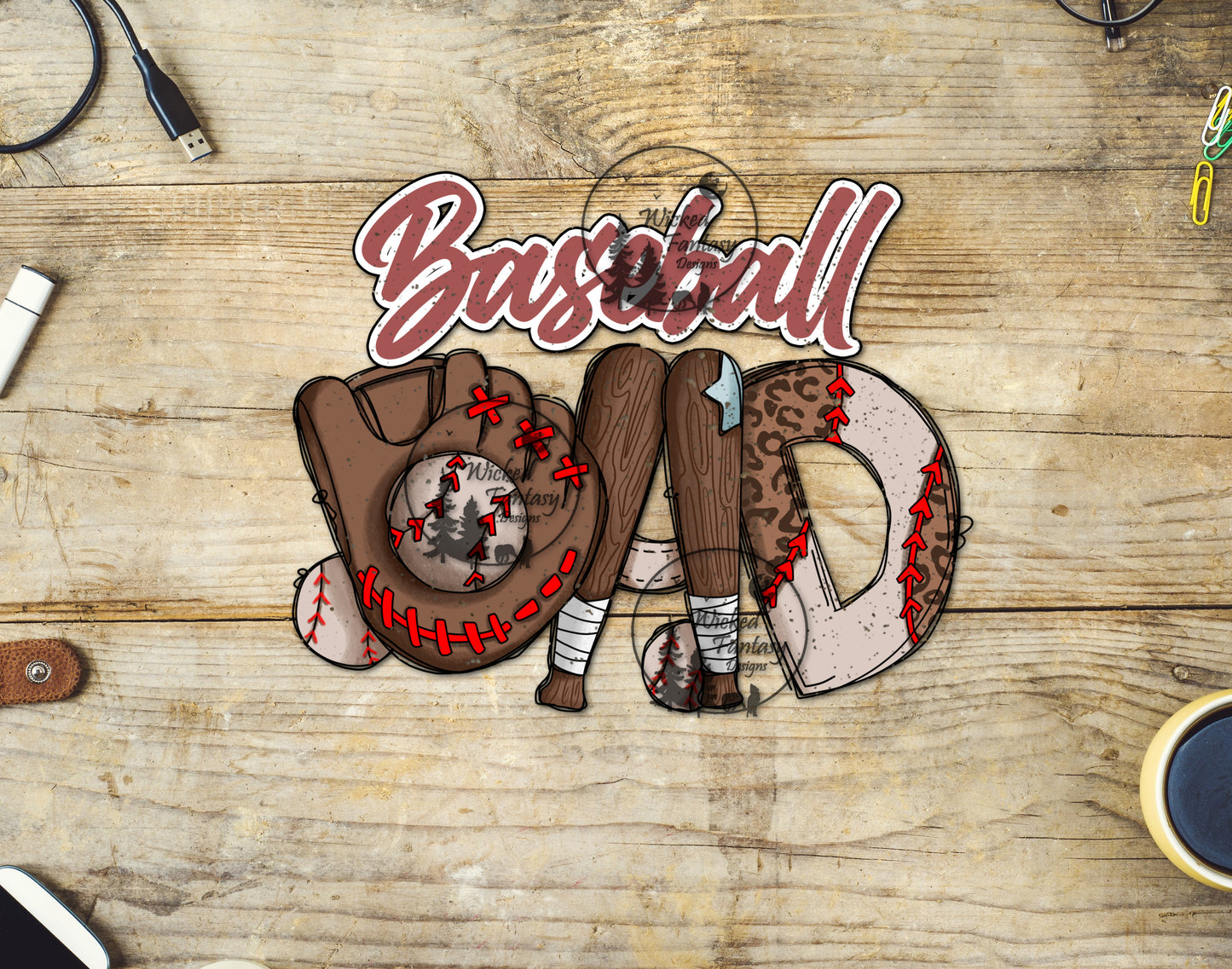 UVDTF Baseball Dad