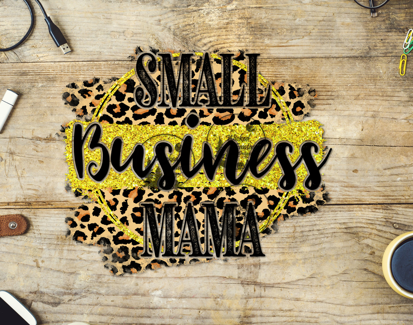 UVDTF Small Business Mama Faux Glitter