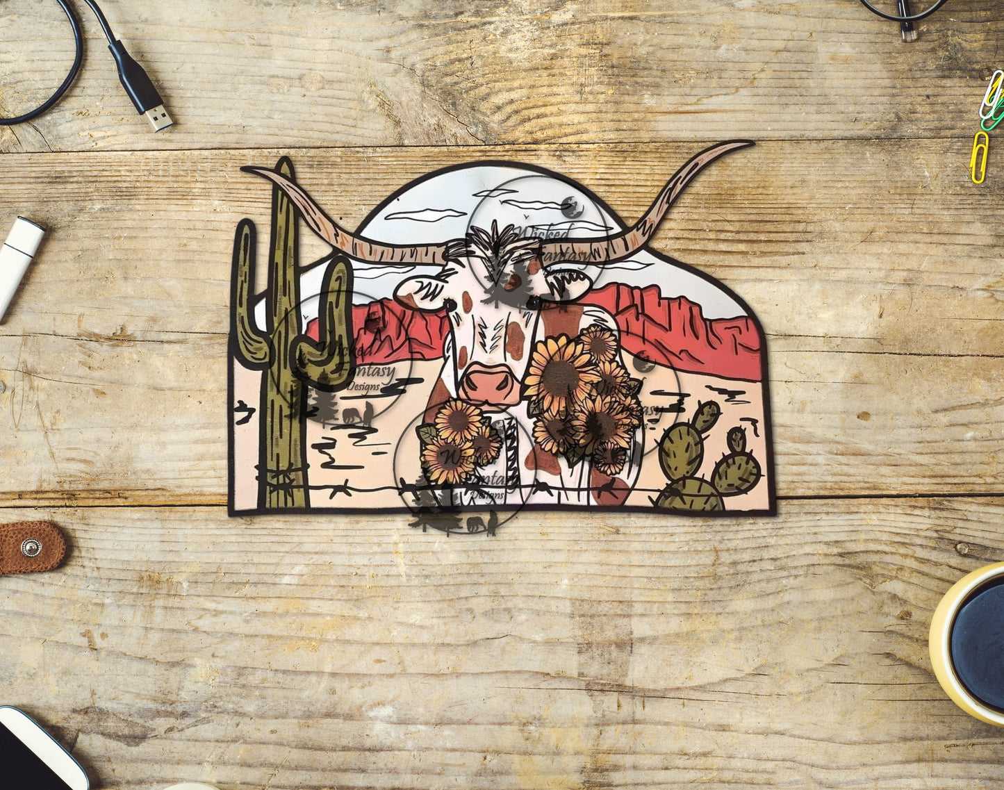 UVDTF Southwestern Scene Longhorn