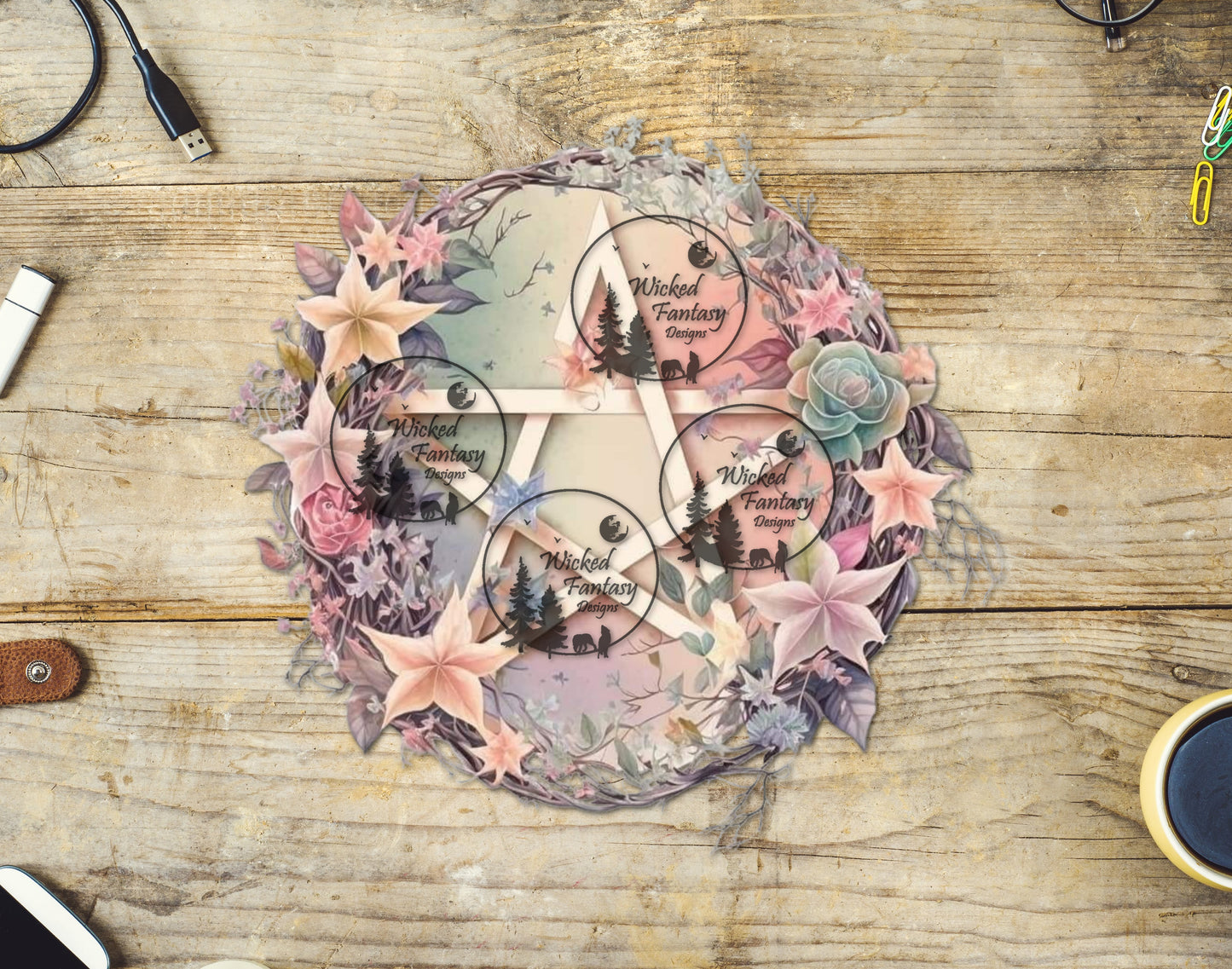 UVDTF Star With Lillies