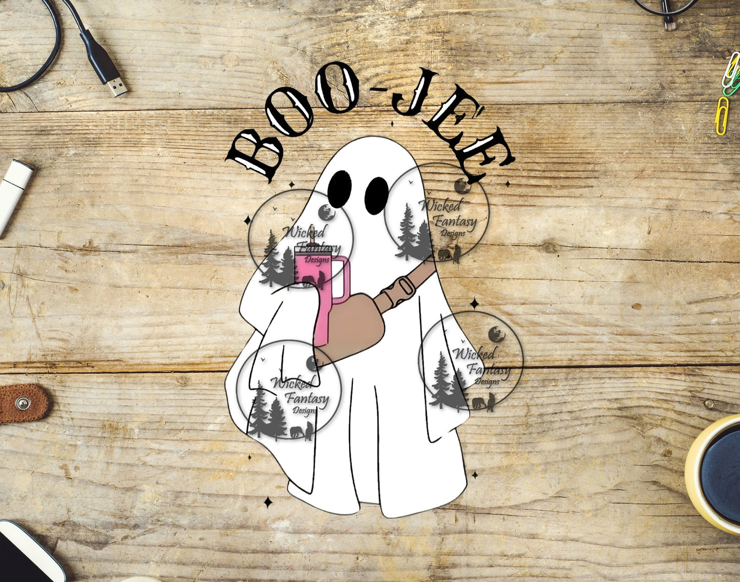 UVDTF Boo-Jee Ghost with Tumbler
