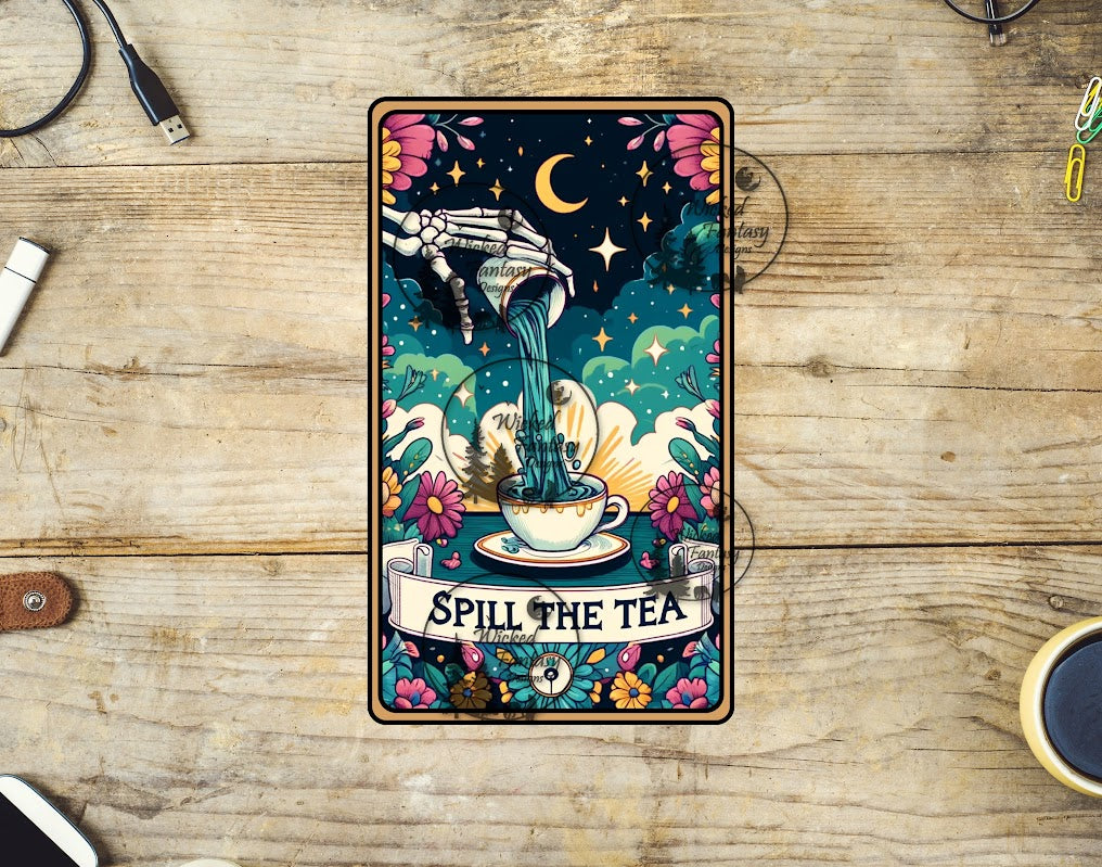 UVDTF The Spill the Tea Tarot Card