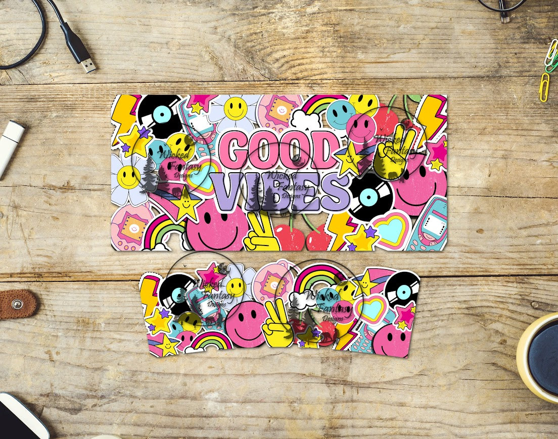 UVDTF Good Vibes Tumbler Wrap Element 40oz 16oz multiple sizes