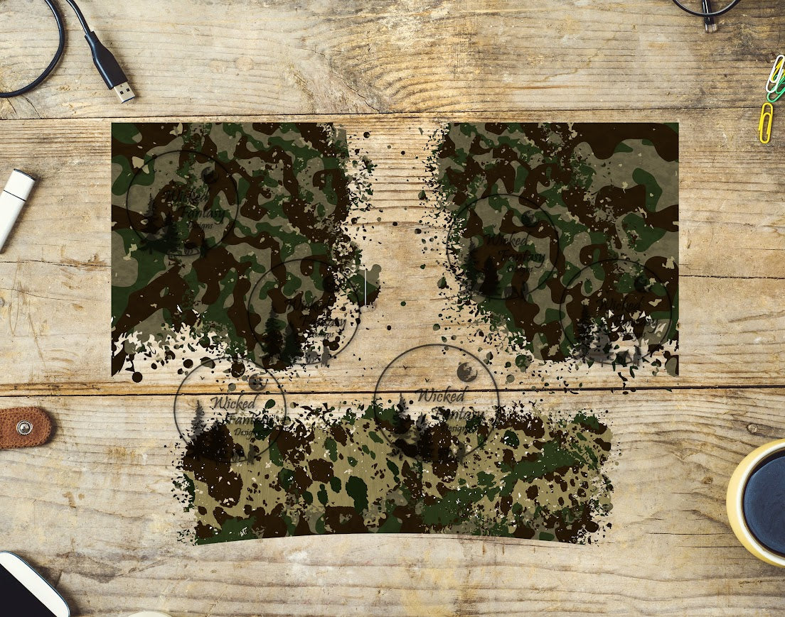 UVDTF Camo Tumbler Wrap Element 40oz 16oz multiple sizes