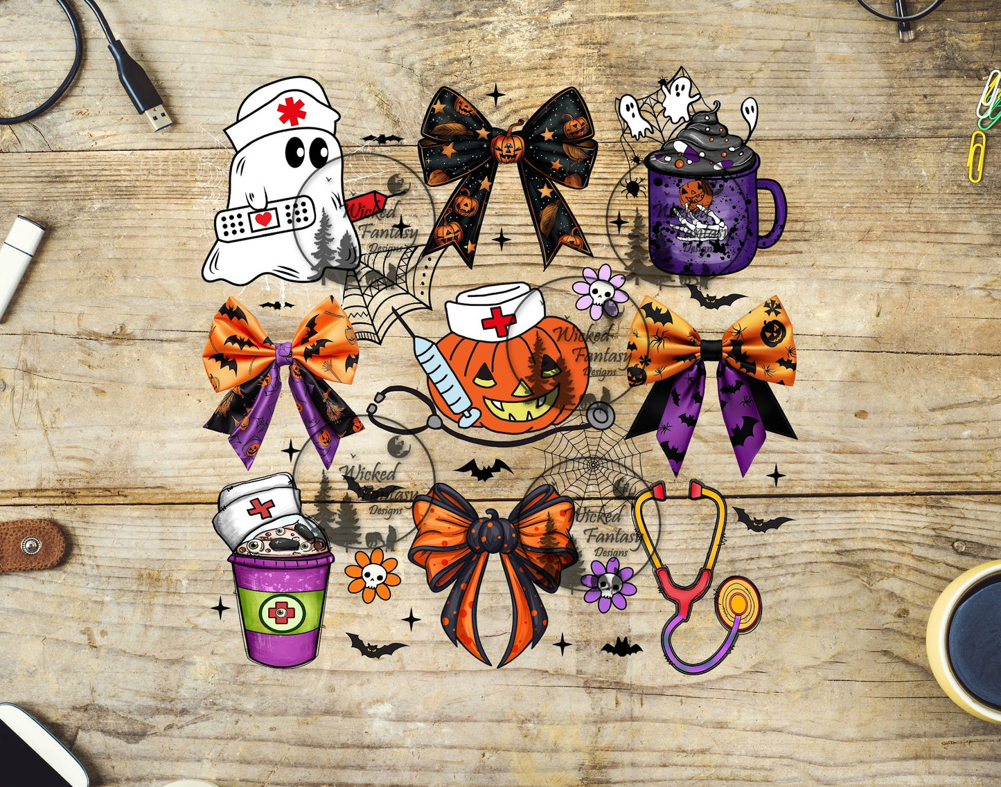 UVDTF Halloween Nurse Ghost Elements 6x7"