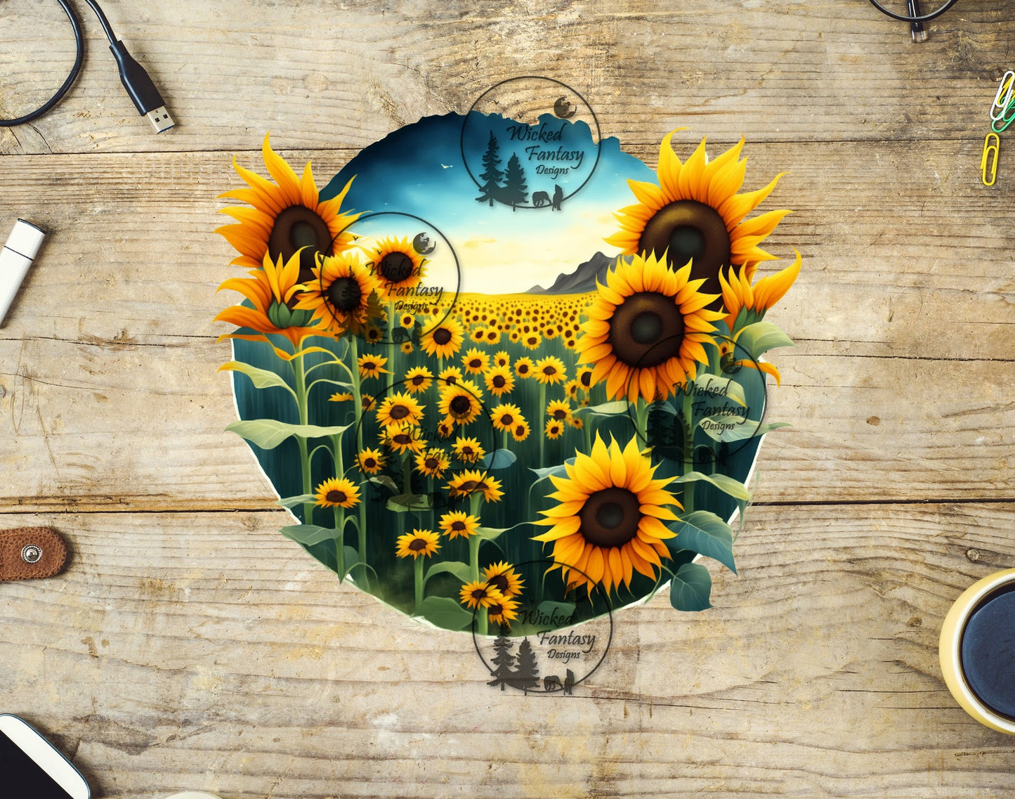 UVDTF Sunflower Field