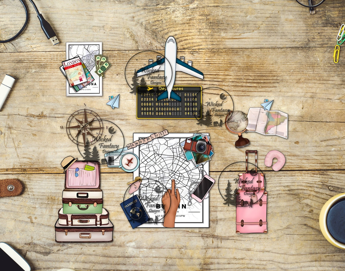 UVDTF Travel Wanderlust 10"x10" Element Sheet