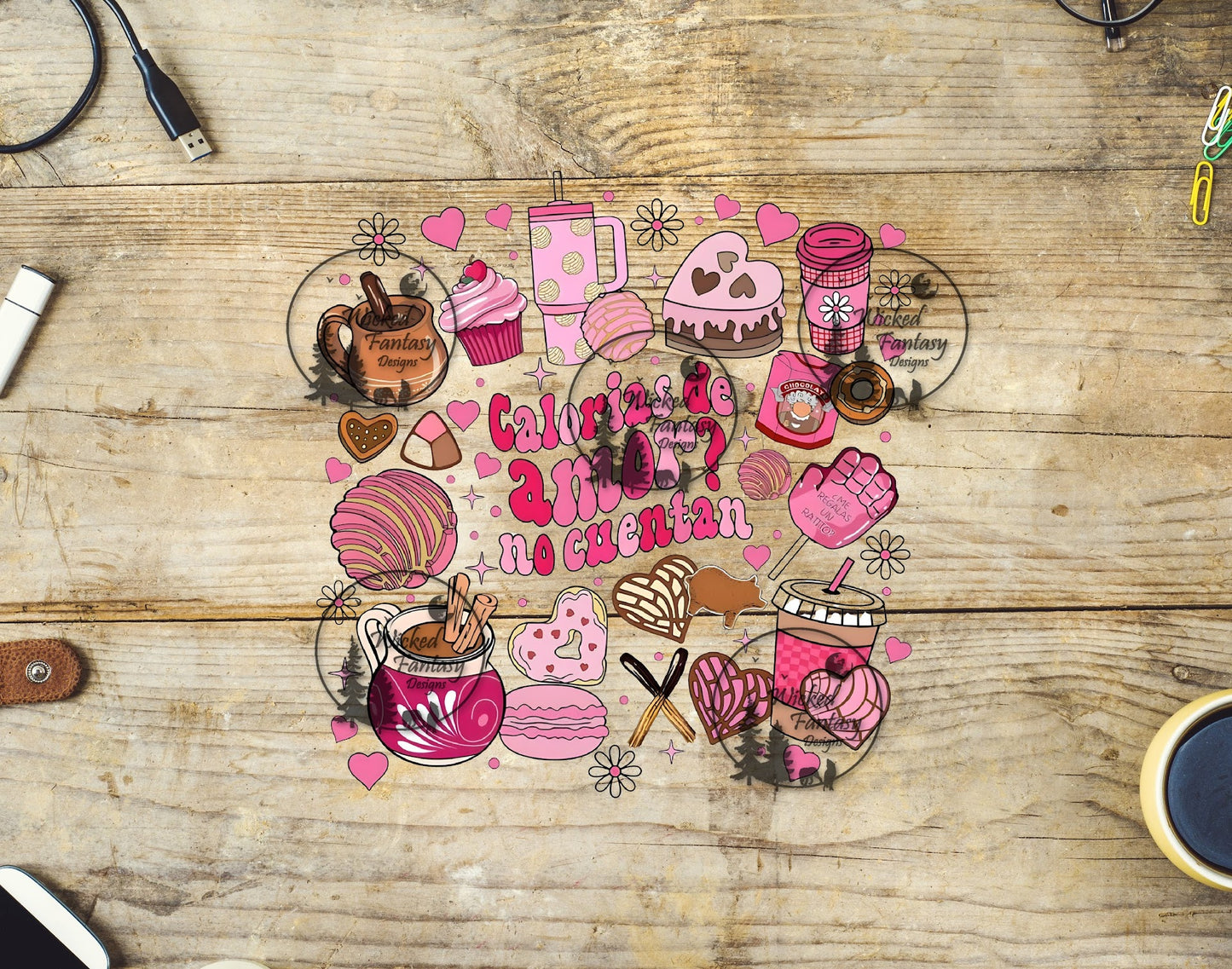 UVDTF Calorias De Amor No Cuentan Collage