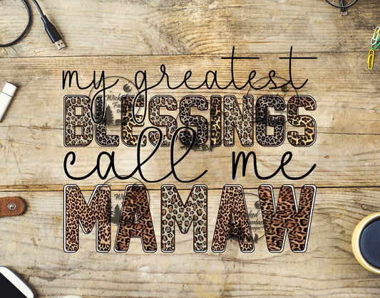 UVDTF My Greatest Blessings Call Me MaMaw