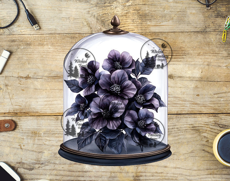 UVDTF Dark Flowers Under Glass