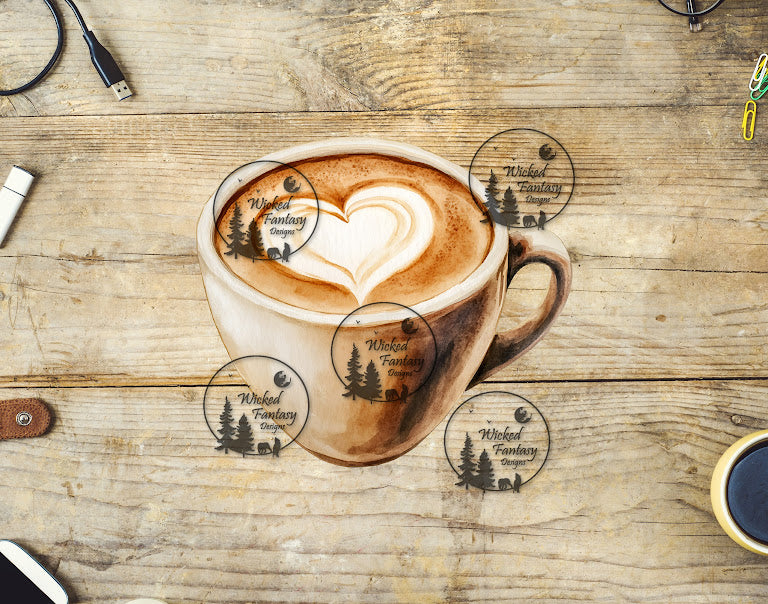 UVDTF Latte with Heart