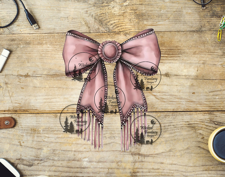 UVDTF Blush Bow with Fringe