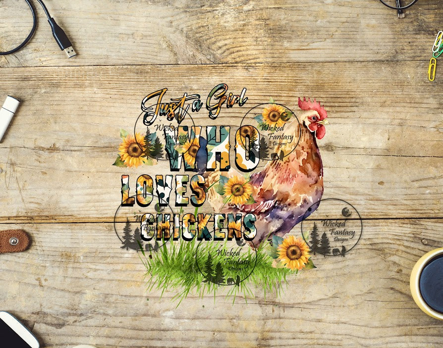 UVDTF Just a Girl Who Loves Chickens