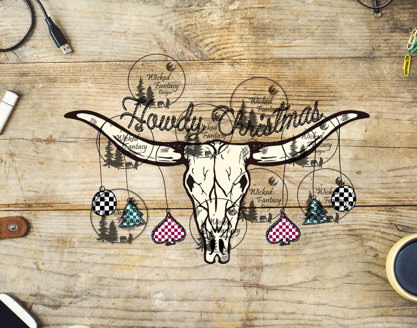 UVDTF Howdy Christmas Longhorn