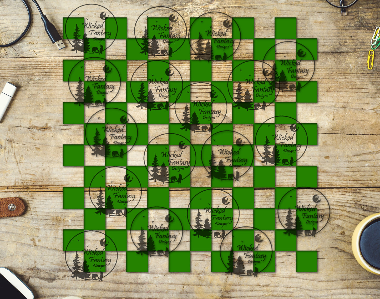 UVDTF Cactus Checkered 20oz 30oz 10"x10"
