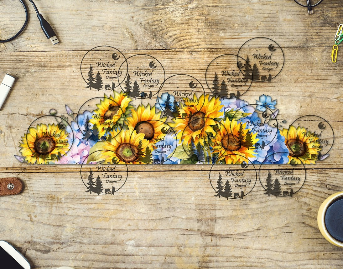 UVDTF Sunflowers and Hydrangea 16oz 40oz