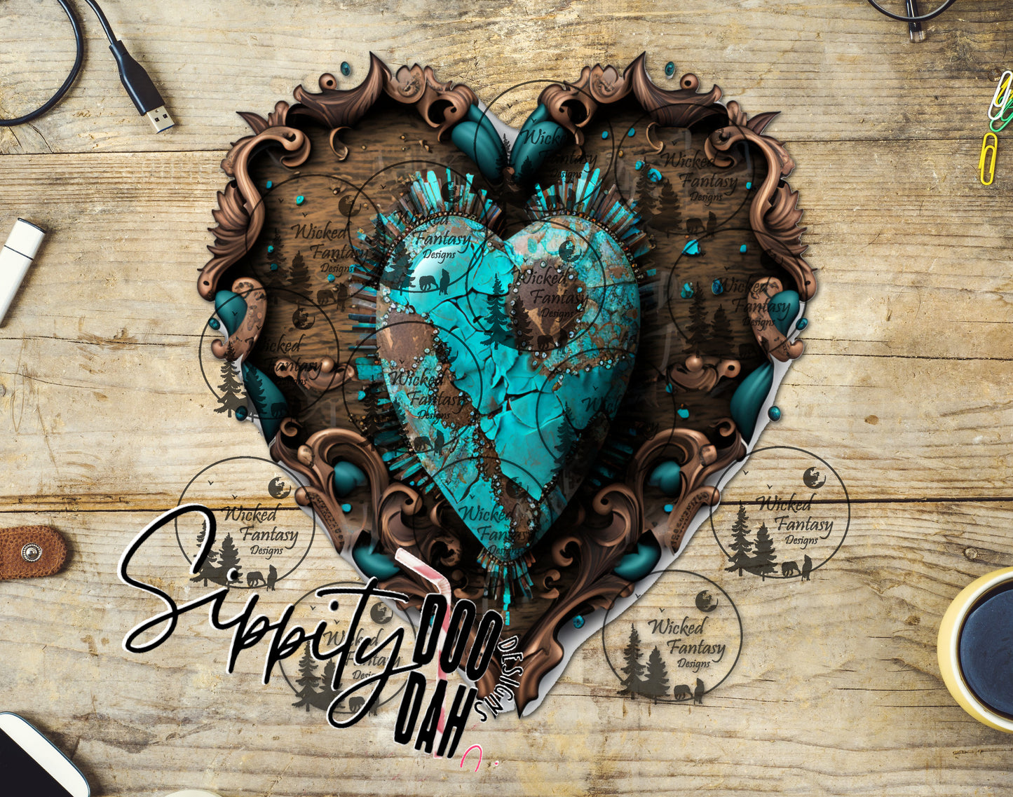 UVDTF Tooled and Torn Heart