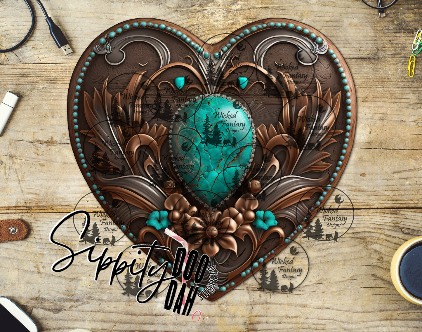 UVDTF Tooled and Tempered Heart
