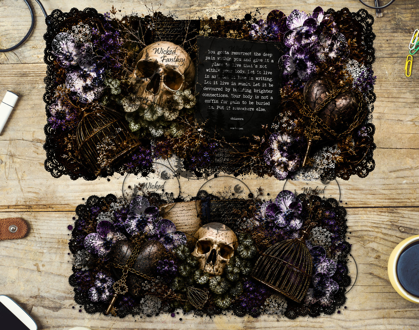 UVDTF Gothic Orchids 16oz 40oz Tumbler Wrap