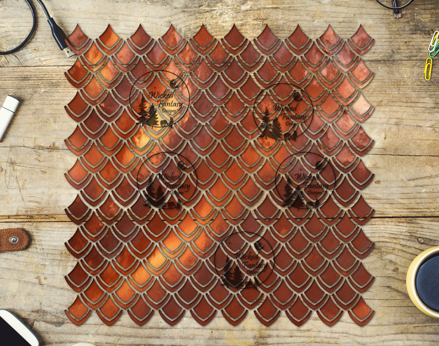 UVDTF Copper Dragon Scales 10"x10" Element